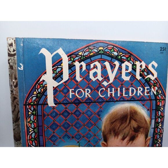5/$25 Vintage A Little Golden Book Prayers For Children 1952 "F" Edition - Picture 2 of 8